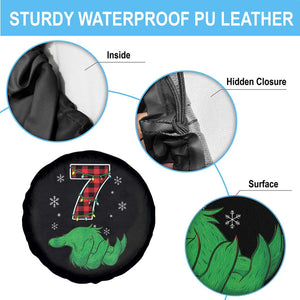Number 7 Matching 67 Christmas Spare Tire Cover Red Plaid Xmas Pajamas Holiday Gen Alpha Slang Meme TS10 Print Your Wear