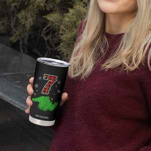 Number 7 Matching 67 Christmas Tumbler Cup Red Plaid Xmas Pajamas Holiday Gen Alpha Slang Meme TS10 Print Your Wear