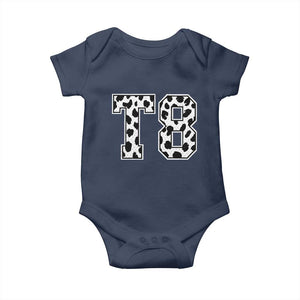 T8 Jersey Number Baby Onesie Y2k Leopard Number Concert Inspired Outfit Varsity Sports TS10 Navy Print Your Wear