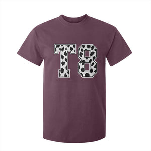 T8 Jersey Number T Shirt For Kid Y2k Leopard Number Concert Inspired Outfit Varsity Sports TS10 Maroon Print Your Wear