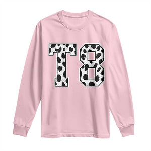 T8 Jersey Number Long Sleeve Shirt Y2k Leopard Number Concert Inspired Outfit Varsity Sports TS10 Light Pink Print Your Wear