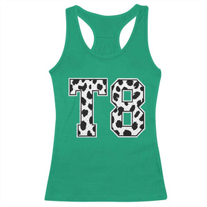 T8 Jersey Number Racerback Tank Top Y2k Leopard Number Concert Inspired Outfit Varsity Sports TS10 Irish Green Print Your Wear