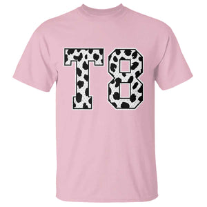 T8 Jersey Number T Shirt Y2k Leopard Number Concert Inspired Outfit Varsity Sports TS10 Light Pink Print Your Wear