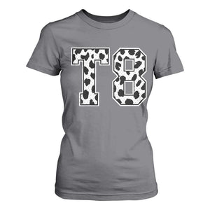 T8 Jersey Number T Shirt For Women Y2k Leopard Number Concert Inspired Outfit Varsity Sports TS10 Charcoal Print Your Wear