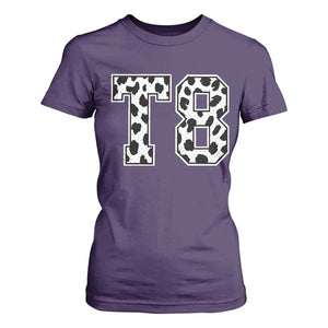 T8 Jersey Number T Shirt For Women Y2k Leopard Number Concert Inspired Outfit Varsity Sports TS10 Purple Print Your Wear