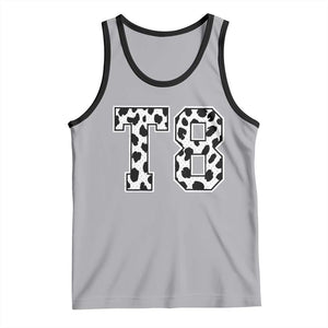 T8 Jersey Number Tank Top Y2k Leopard Number Concert Inspired Outfit Varsity Sports TS10 Athletic Heather Black Print Your Wear