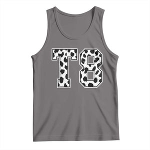 T8 Jersey Number Tank Top Y2k Leopard Number Concert Inspired Outfit Varsity Sports TS10 Deep Heather Print Your Wear