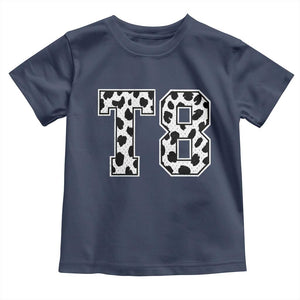 T8 Jersey Number Toddler T Shirt Y2k Leopard Number Concert Inspired Outfit Varsity Sports TS10 Navy Print Your Wear