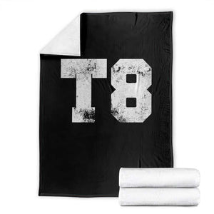 T8 Jersey Throw Blanket Concert Inspired Outfit Varsity Sports TS10 Black Print Your Wear