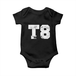 T8 Jersey Baby Onesie Concert Inspired Outfit Varsity Sports TS10 Black Print Your Wear