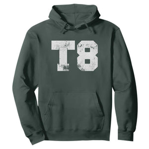 T8 Jersey Hoodie Concert Inspired Outfit Varsity Sports TS10 Dark Forest Green Print Your Wear
