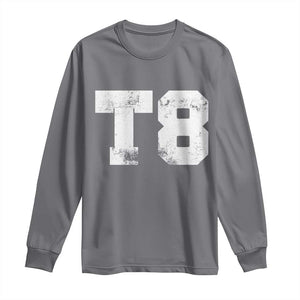 T8 Jersey Long Sleeve Shirt Concert Inspired Outfit Varsity Sports TS10 Charcoal Print Your Wear