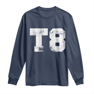 T8 Jersey Long Sleeve Shirt Concert Inspired Outfit Varsity Sports TS10 Navy Print Your Wear