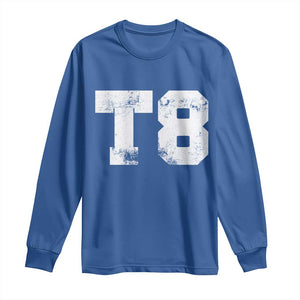 T8 Jersey Long Sleeve Shirt Concert Inspired Outfit Varsity Sports TS10 Royal Blue Print Your Wear