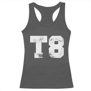 T8 Jersey Racerback Tank Top Concert Inspired Outfit Varsity Sports TS10 Dark Heather Print Your Wear