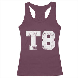 T8 Jersey Racerback Tank Top Concert Inspired Outfit Varsity Sports TS10 Maroon Print Your Wear
