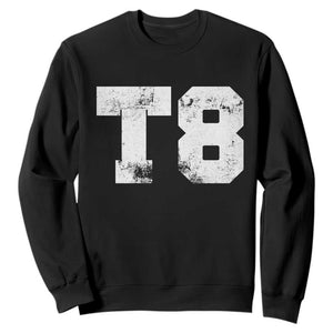 T8 Jersey Sweatshirt Concert Inspired Outfit Varsity Sports TS10 Black Print Your Wear