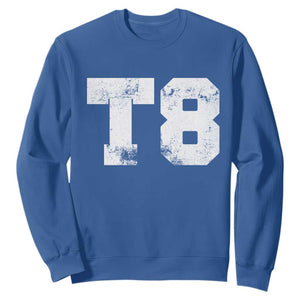 T8 Jersey Sweatshirt Concert Inspired Outfit Varsity Sports TS10 Royal Blue Print Your Wear