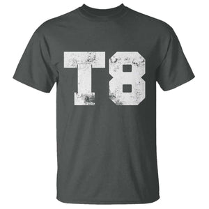 T8 Jersey T Shirt Concert Inspired Outfit Varsity Sports TS10 Dark Heather Print Your Wear