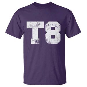 T8 Jersey T Shirt Concert Inspired Outfit Varsity Sports TS10 Purple Print Your Wear