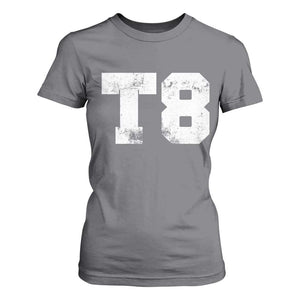 T8 Jersey T Shirt For Women Concert Inspired Outfit Varsity Sports TS10 Charcoal Print Your Wear