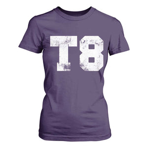 T8 Jersey T Shirt For Women Concert Inspired Outfit Varsity Sports TS10 Purple Print Your Wear