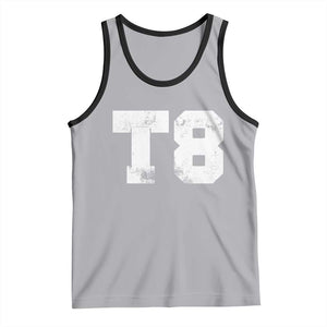 T8 Jersey Tank Top Concert Inspired Outfit Varsity Sports TS10 Athletic Heather Black Print Your Wear