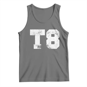 T8 Jersey Tank Top Concert Inspired Outfit Varsity Sports TS10 Black Heather Print Your Wear