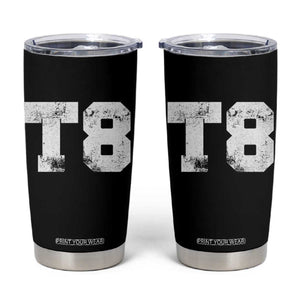 T8 Jersey Tumbler Cup Concert Inspired Outfit Varsity Sports TS10 Black Print Your Wear