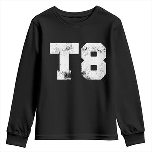 T8 Jersey Youth Sweatshirt Concert Inspired Outfit Varsity Sports TS10 Black Print Your Wear