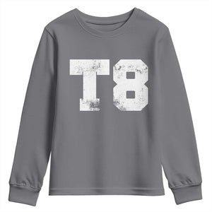 T8 Jersey Youth Sweatshirt Concert Inspired Outfit Varsity Sports TS10 Charcoal Print Your Wear