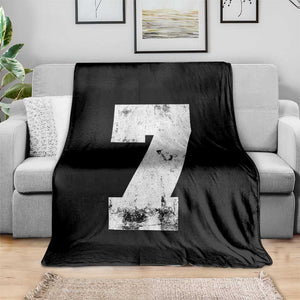 Number 7 Throw Blanket Matching 67 Meme 7th Birthday 7 Years TS10 Print Your Wear