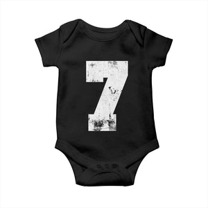 Number 7 Baby Onesie Matching 67 Meme 7th Birthday 7 Years TS10 Black Print Your Wear