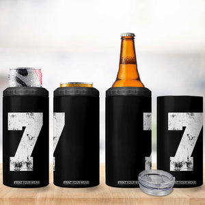 Number 7 4 in 1 Can Cooler Tumbler Matching 67 Meme 7th Birthday 7 Years TS10 Print Your Wear