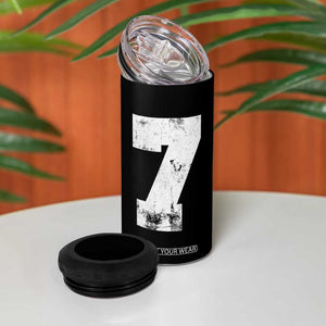Number 7 4 in 1 Can Cooler Tumbler Matching 67 Meme 7th Birthday 7 Years TS10 Print Your Wear