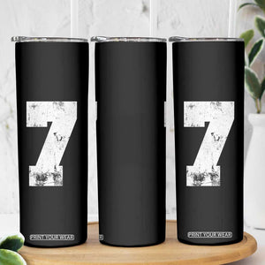 Number 7 Skinny Tumbler Matching 67 Meme 7th Birthday 7 Years TS10 Print Your Wear