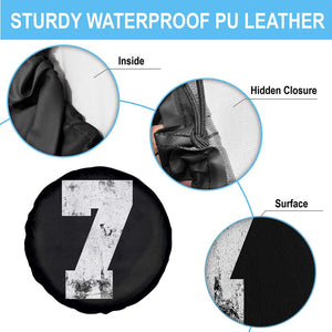 Number 7 Spare Tire Cover Matching 67 Meme 7th Birthday 7 Years TS10 Print Your Wear