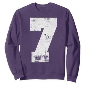 Number 7 Sweatshirt Matching 67 Meme 7th Birthday 7 Years TS10 Purple Print Your Wear