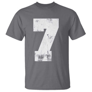 Number 7 T Shirt Matching 67 Meme 7th Birthday 7 Years TS10 Charcoal Print Your Wear