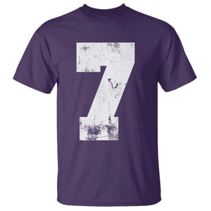 Number 7 T Shirt Matching 67 Meme 7th Birthday 7 Years TS10 Purple Print Your Wear