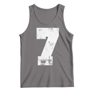 Number 7 Tank Top Matching 67 Meme 7th Birthday 7 Years TS10 Deep Heather Print Your Wear