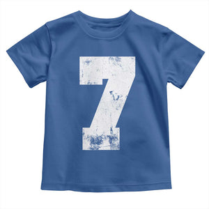 Number 7 Toddler T Shirt Matching 67 Meme 7th Birthday 7 Years TS10 Royal Blue Print Your Wear