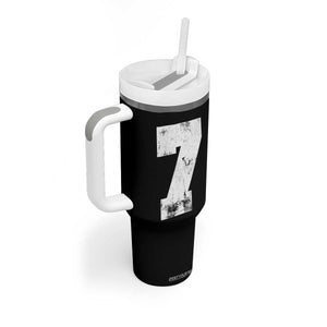 Number 7 Tumbler With Handle Matching 67 Meme 7th Birthday 7 Years TS10 Print Your Wear
