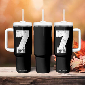 Number 7 Tumbler With Handle Matching 67 Meme 7th Birthday 7 Years TS10 Print Your Wear