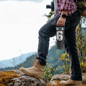 Number 6 Flip Straw Tumbler Matching 67 Meme 6th Birthday 6 Years TS10 Print Your Wear