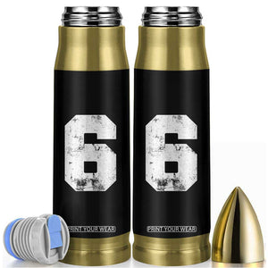 Number 6 Bullet Tumbler Matching 67 Meme 6th Birthday 6 Years TS10 Black Print Your Wear