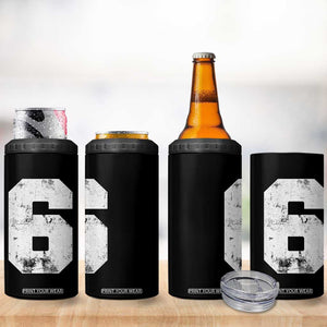 Number 6 4 in 1 Can Cooler Tumbler Matching 67 Meme 6th Birthday 6 Years TS10 Print Your Wear