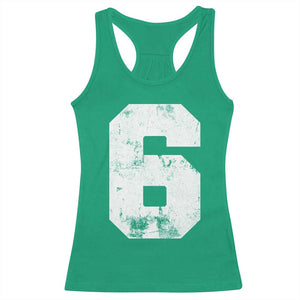 Number 6 Racerback Tank Top Matching 67 Meme 6th Birthday 6 Years TS10 Irish Green Print Your Wear
