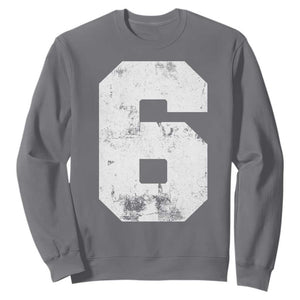 Number 6 Sweatshirt Matching 67 Meme 6th Birthday 6 Years TS10 Charcoal Print Your Wear