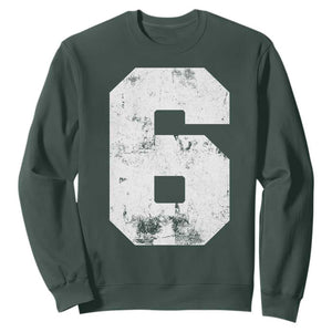 Number 6 Sweatshirt Matching 67 Meme 6th Birthday 6 Years TS10 Dark Forest Green Print Your Wear
